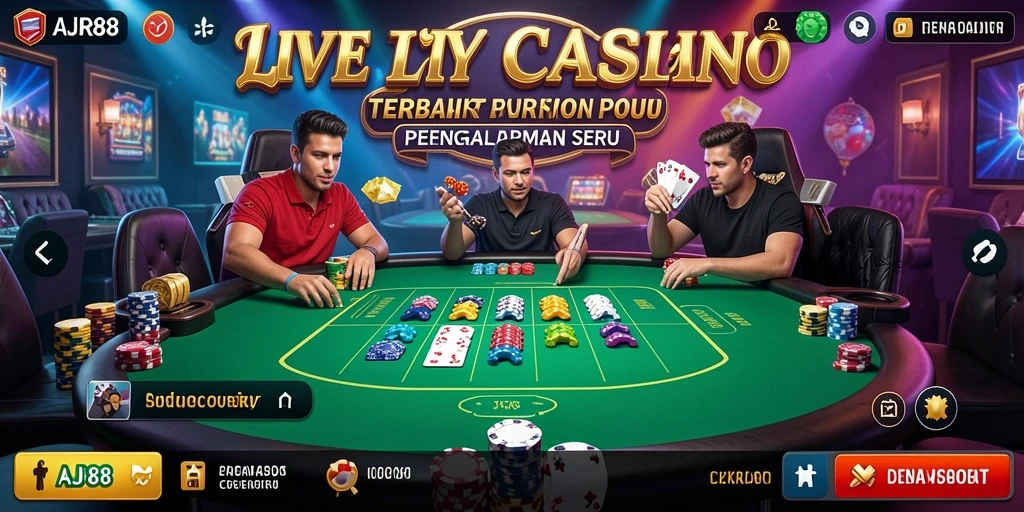 Tampilan gameplay AJR88 yang mendebarkan di Live Casino.
