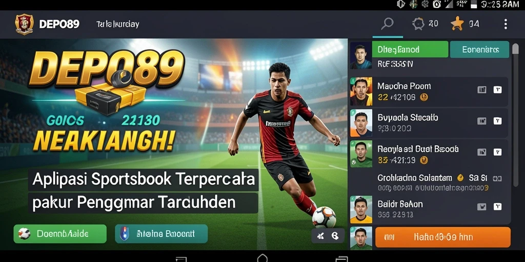 Tampilan menarik dan interaktif dari permainan Sportsbook.