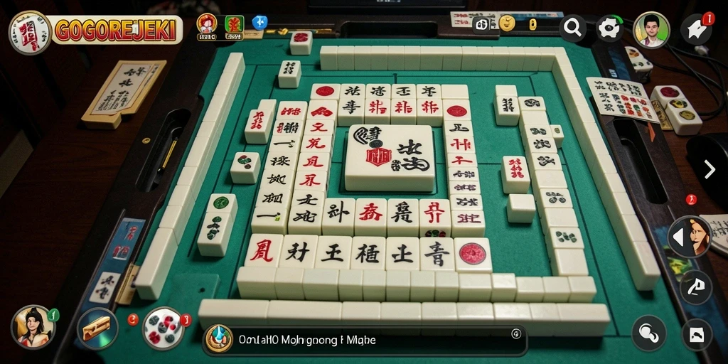 Tampilan menarik gameplay GOGOREJEKI dengan berbagai level Mahjong.