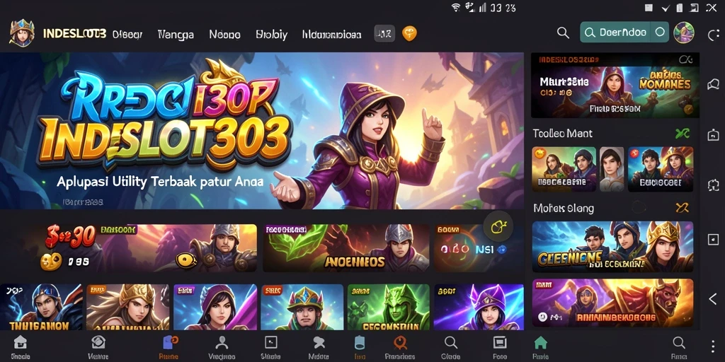 Tampilan antarmuka INDESLOT303 yang sederhana dan menarik.
