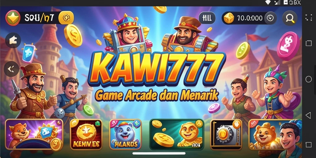 Tampilan gameplay seru KAWI777 dengan grafis menawan.