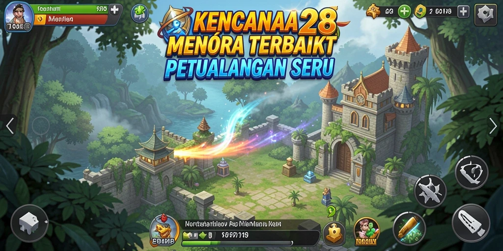 Tampilan gameplay KENCANA28 dalam pertempuran Tower Defense yang seru.