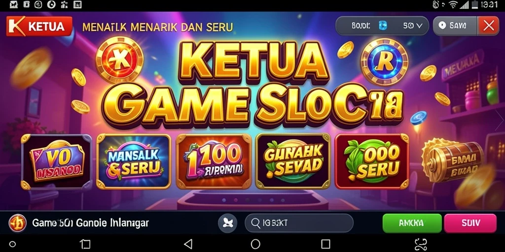 Tangkapan layar gameplay KETUA menunjukkan keseruan bermain slot dengan grafis menawan.