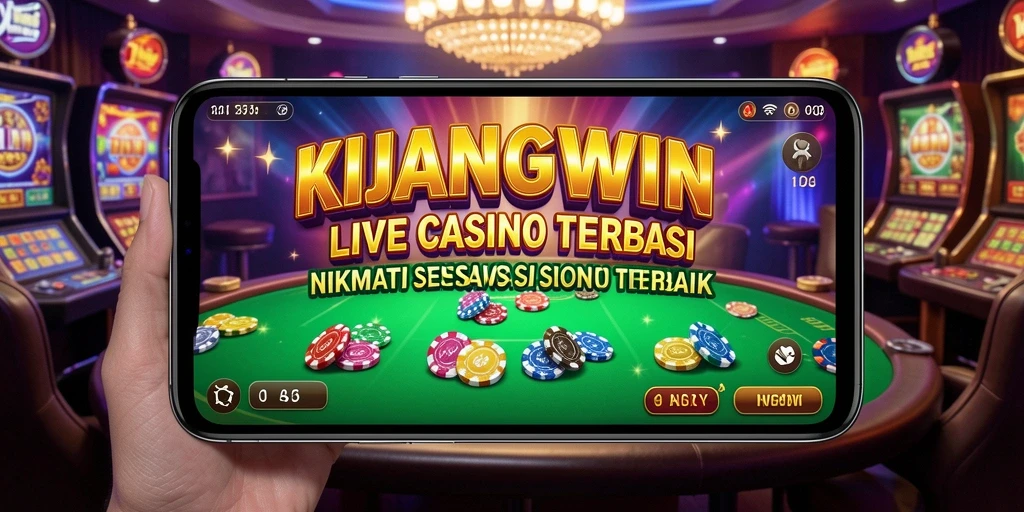 Screenshot main game KIJANGWIN menampilkan dealer profesional dan suasana yang mendebarkan.