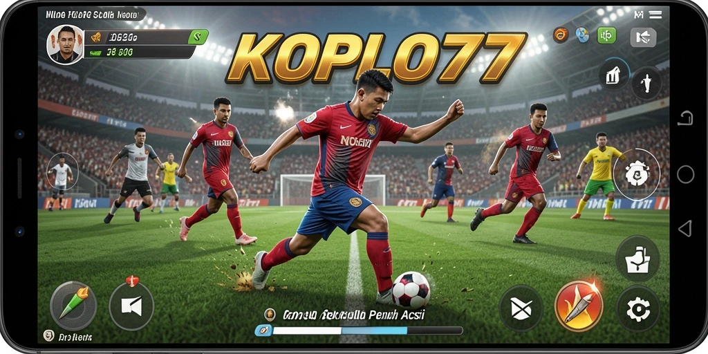 Tampilan gameplay KOPLO77 yang seru dan penuh aksi sepak bola.