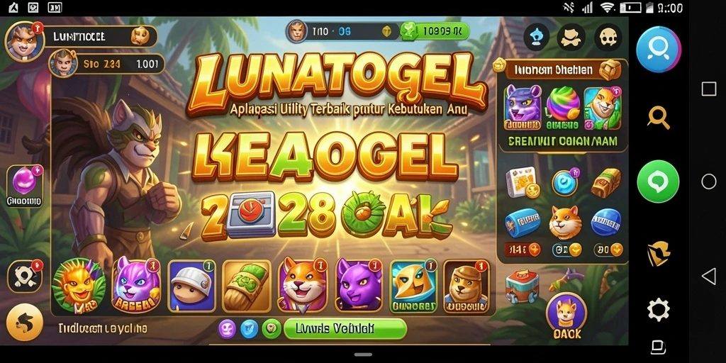 Tampilan antarmuka LUNATOGEL yang user-friendly dan fungsional.
