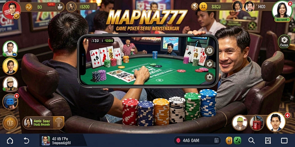 Tampilan menarik dari gameplay Poker di MAPNA777.