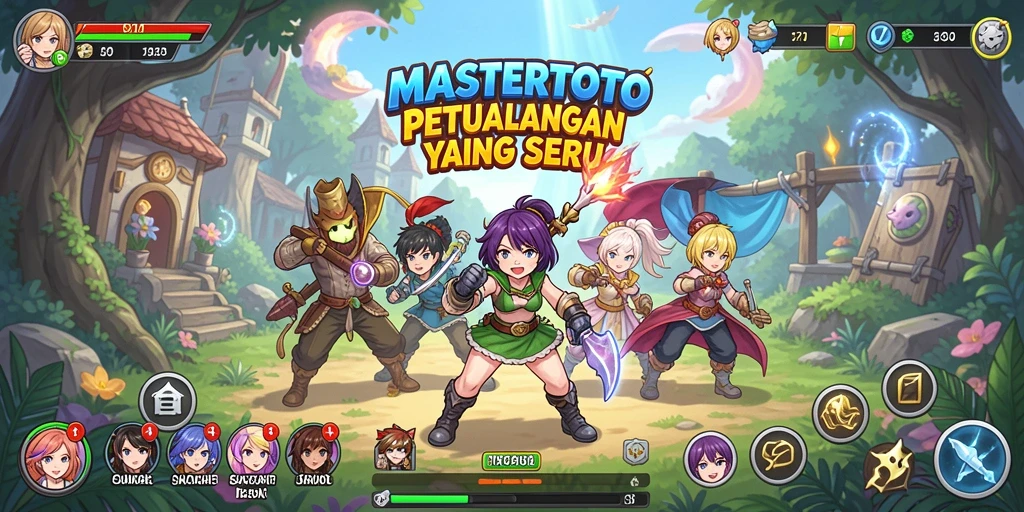 Gameplay seru dalam MASTERTOTO dengan karakter anime menarik.