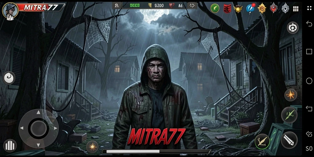 Gameplay <strong>MITRA77</strong> dengan suasana horor yang mengintimidasi.