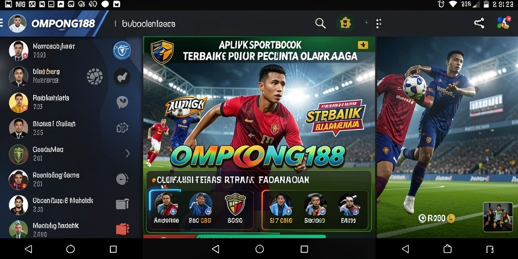 Screenshot utama OMPONG188 menampilkan antarmuka taruhan olahraga yang menarik.