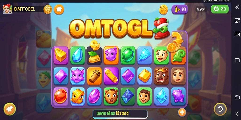 Tampilan gameplay menawan dalam OMTOGEL dengan objek bercahaya yang mencolok.