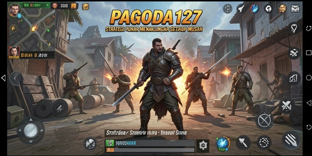 Screenshot gameplay menampilkan aksi strategi pertempuran seru di PAGODA127.