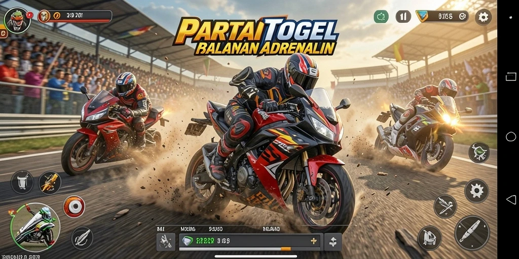 Gameplay seru balapan motor di PARTAITOGEL.