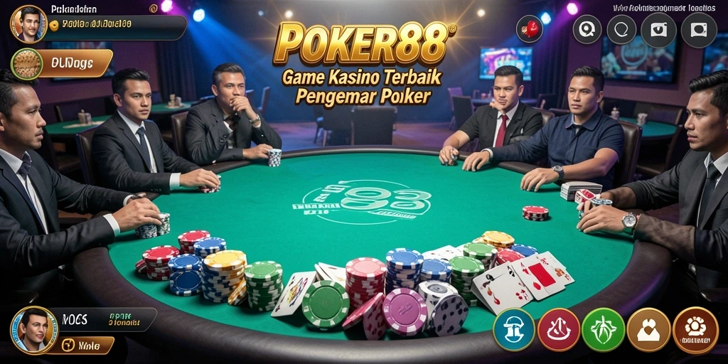 Screenshot gameplay POKER88 menampilkan permainan poker yang seru.