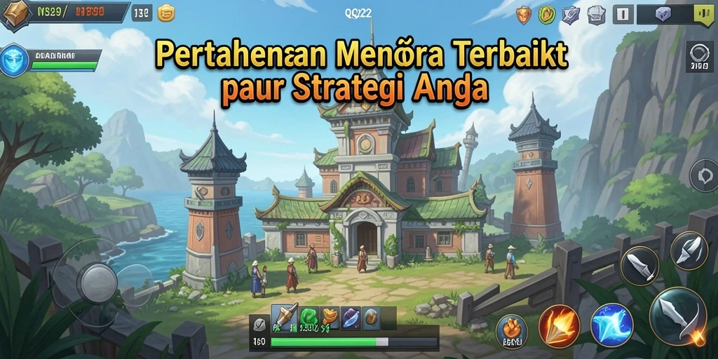 Tampilan spektakuler gameplay Tower Defense di QQ222.