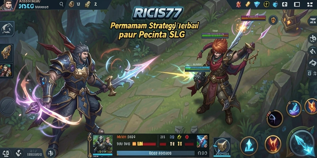Screenshot gameplay RICIS77 menampilkan pertempuran strategi yang mendebarkan.
