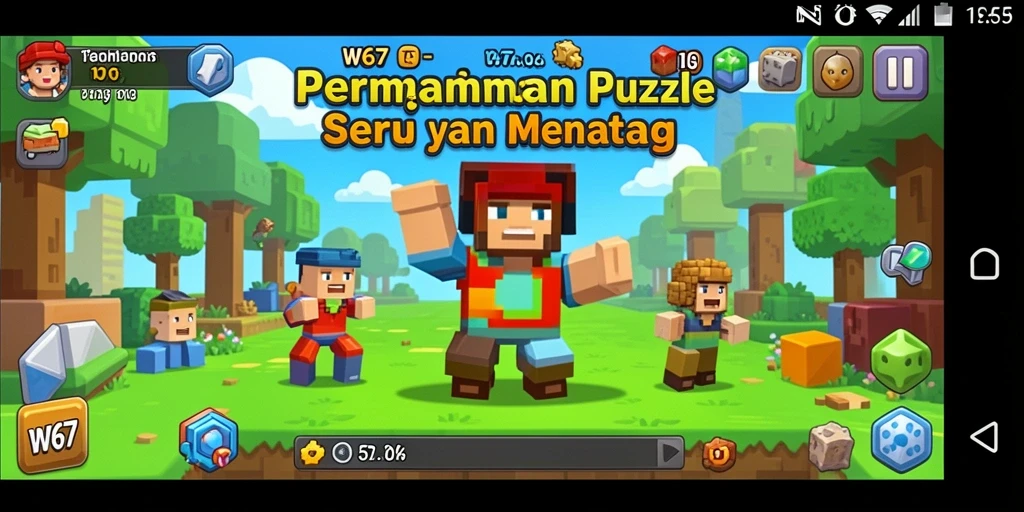 Tangkapan layar gameplay <strong>W67</strong> menampilkan teka-teki menarik dan penuh warna.